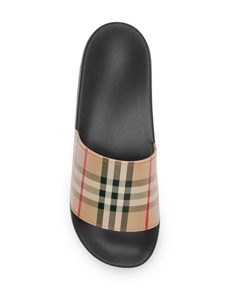 fake burberry slides|burberry shoes labels.